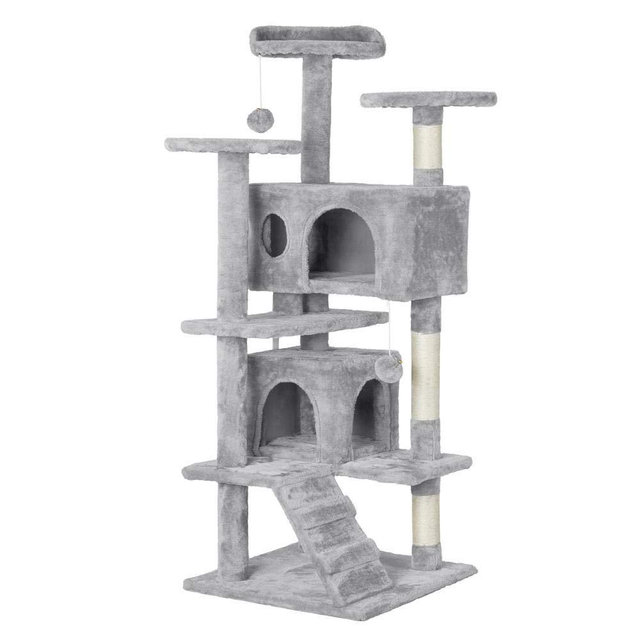 YAHEETECH 51in Cat Tree Tower Condo Furniture Scratch Post for Kittens Pet House Play