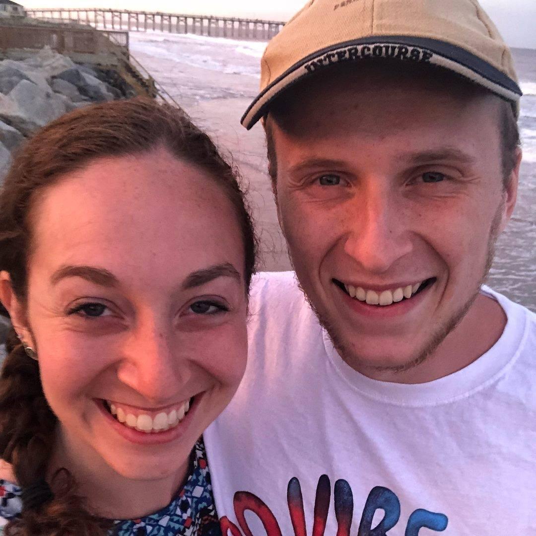 Our first trip to Carolina Beach in July, where he proposed in December. :-)
