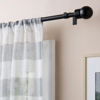 Modern Sphere Curtain Rod & Finial Set