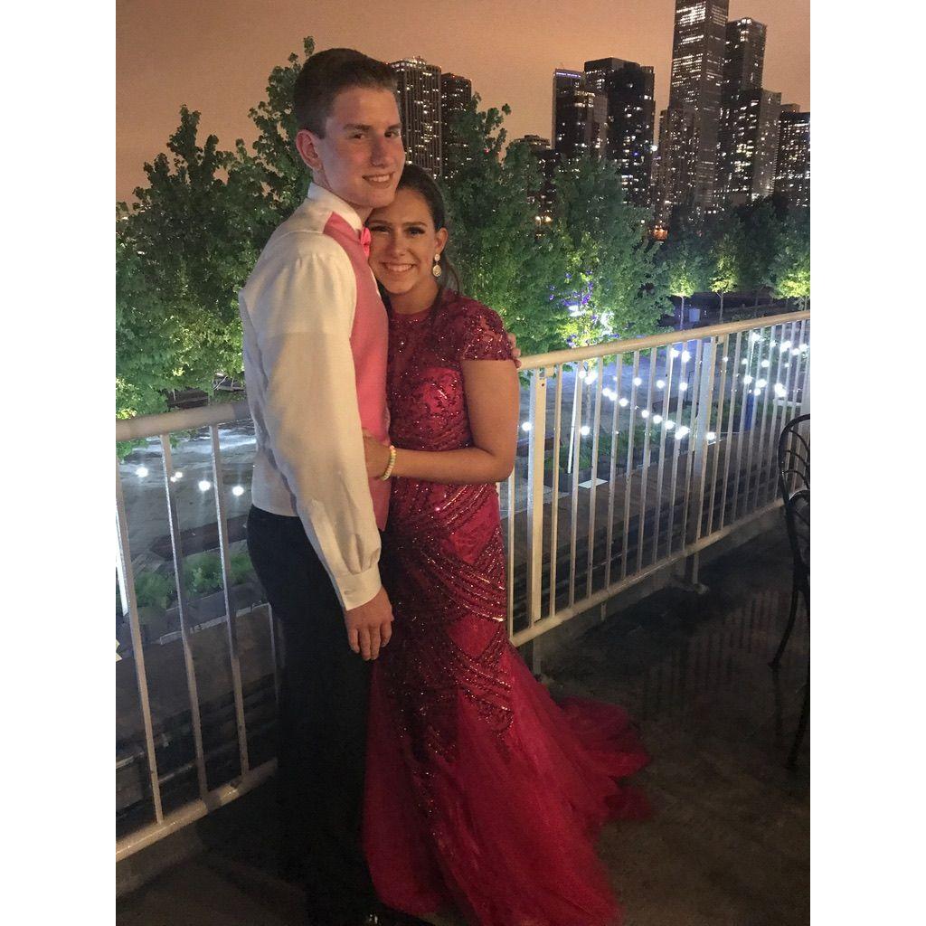 Us at junior prom, the first event we attended together as dates!