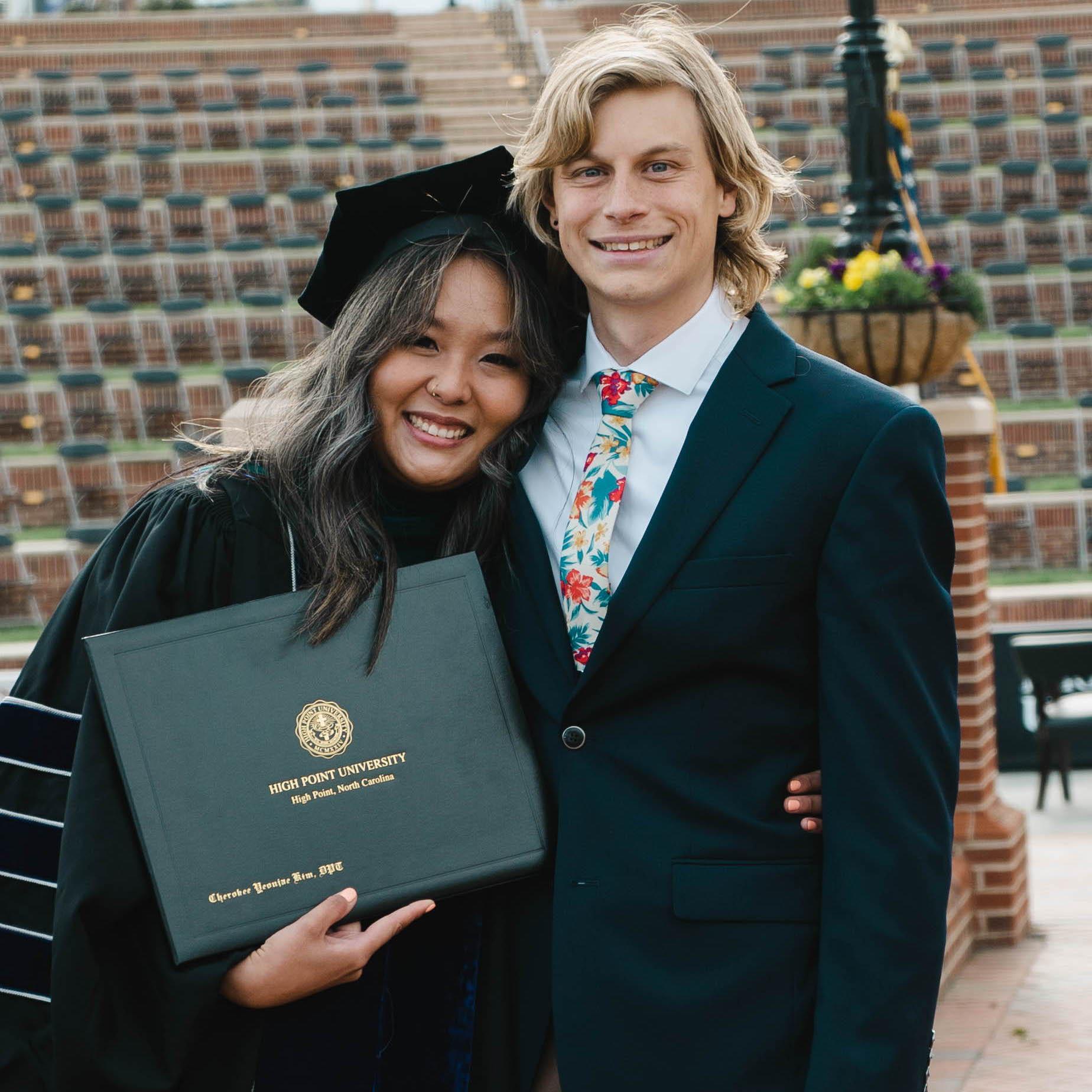 Cherokee graduated PT school in the midst of COVID, but thankfully William was there in person to support Cherokee during her graduation.