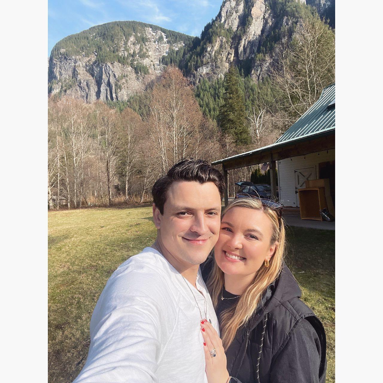 When he proposed at "The Barn" :)