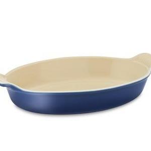 Le Creuset Heritage Stoneware Oval Gratin, 11", Lapis