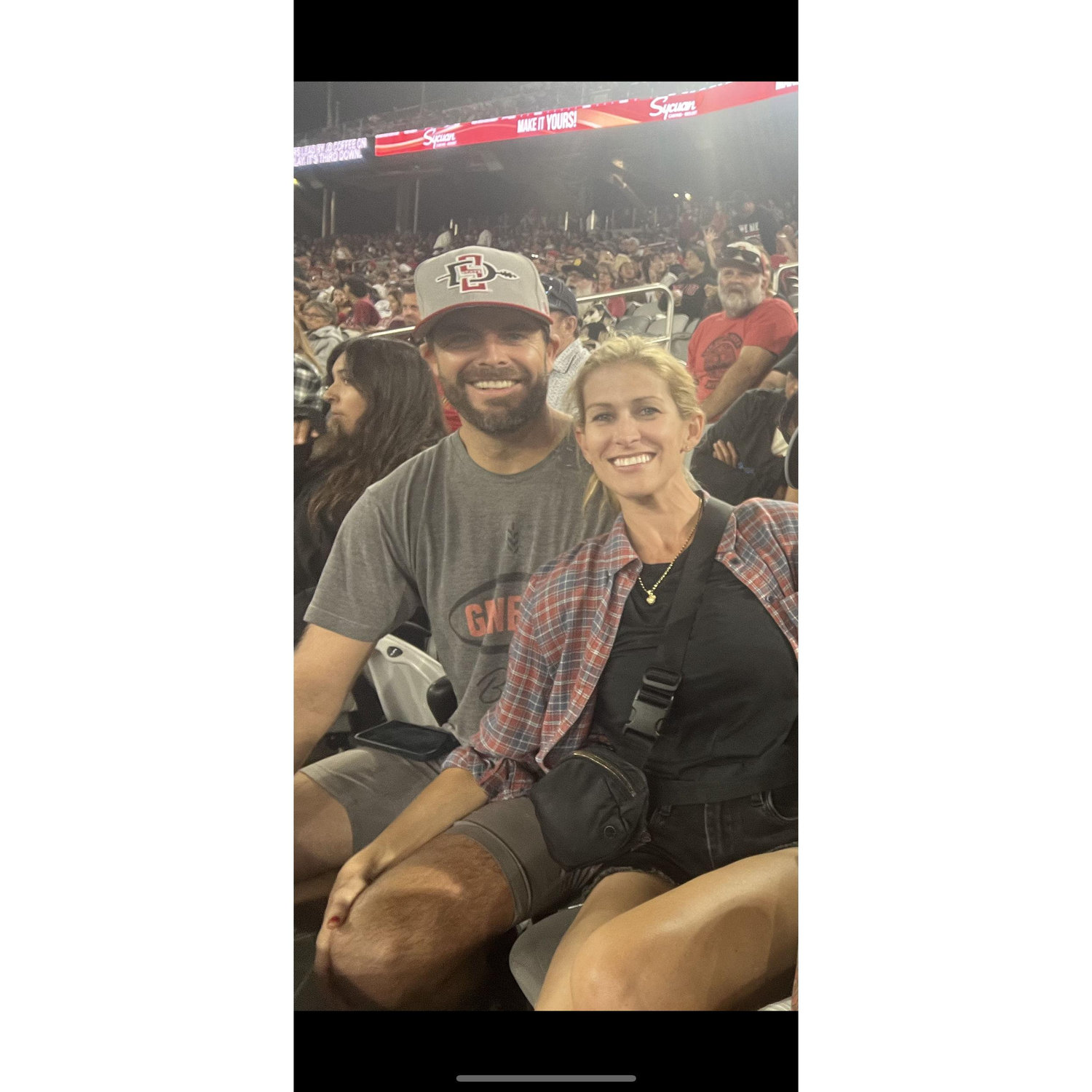 Attending an SDSU football game together :)
