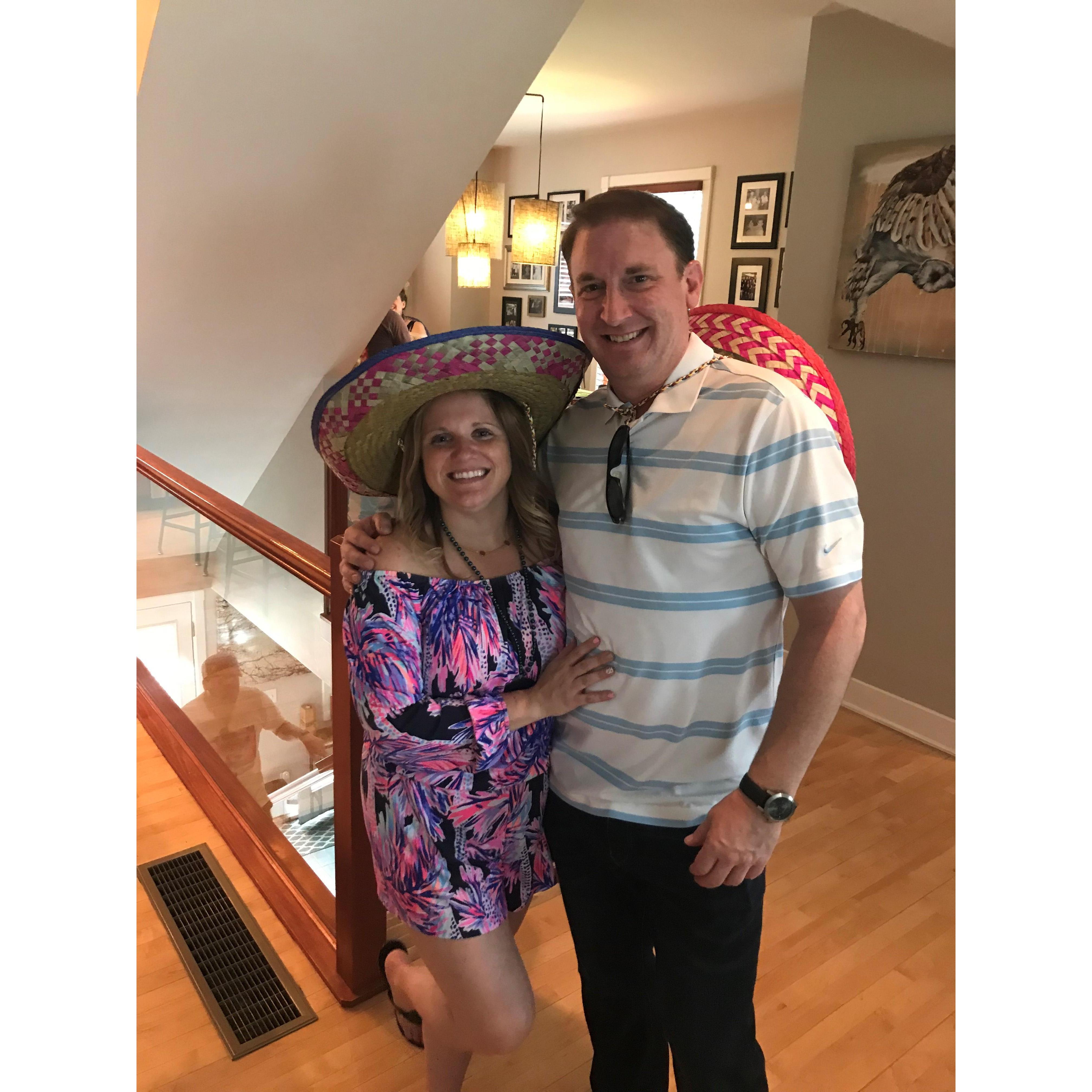 Sombreros for Zach's annual birthday scavenger hunt!