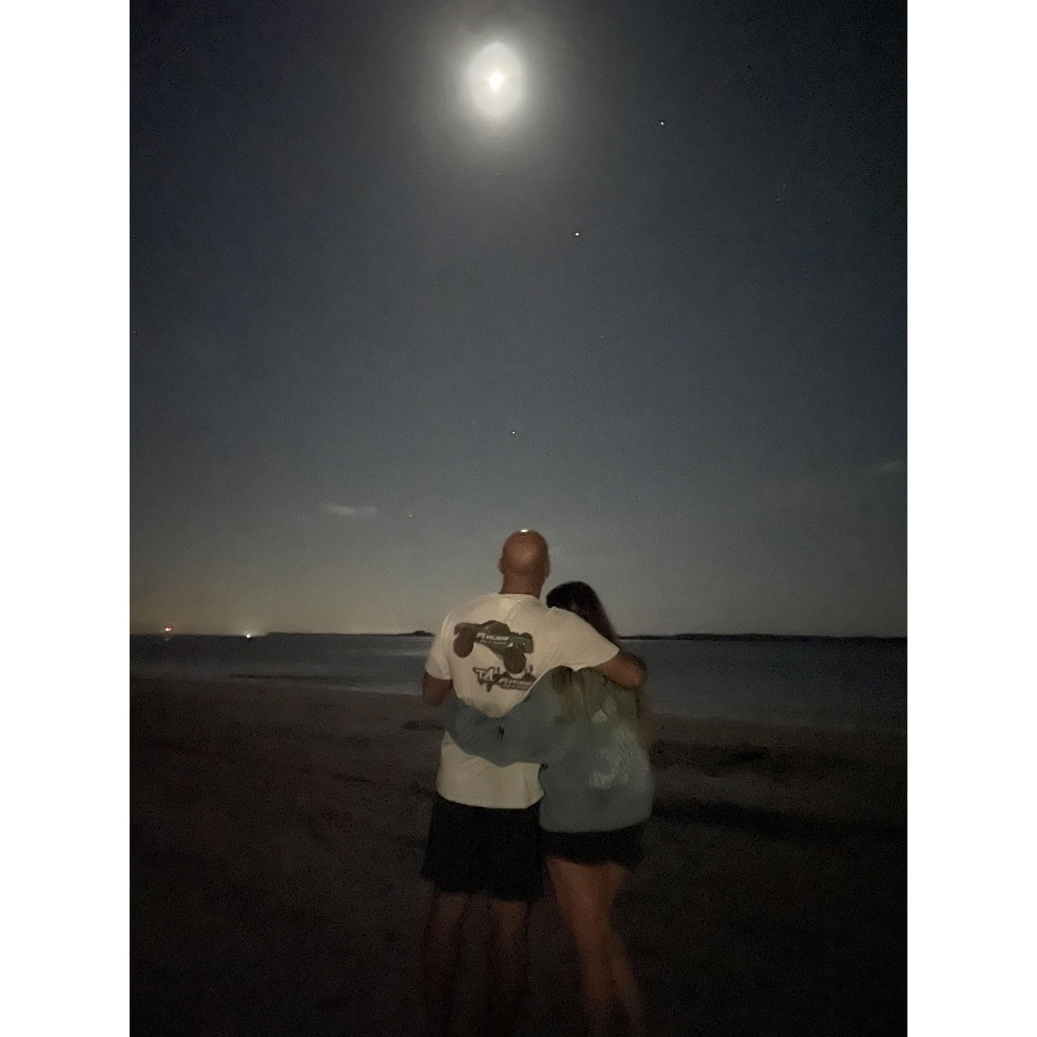 Our first photo together (sneakily shot by Dan Horton), at Edisto Island, on a trip with friends.