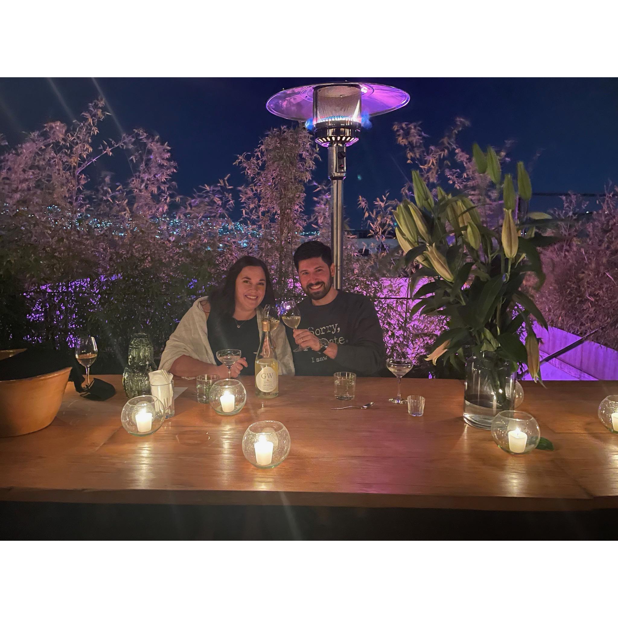 The hotel set up a magical evening for us with a 7 course meal with drink pairings and dessert on the rooftop.