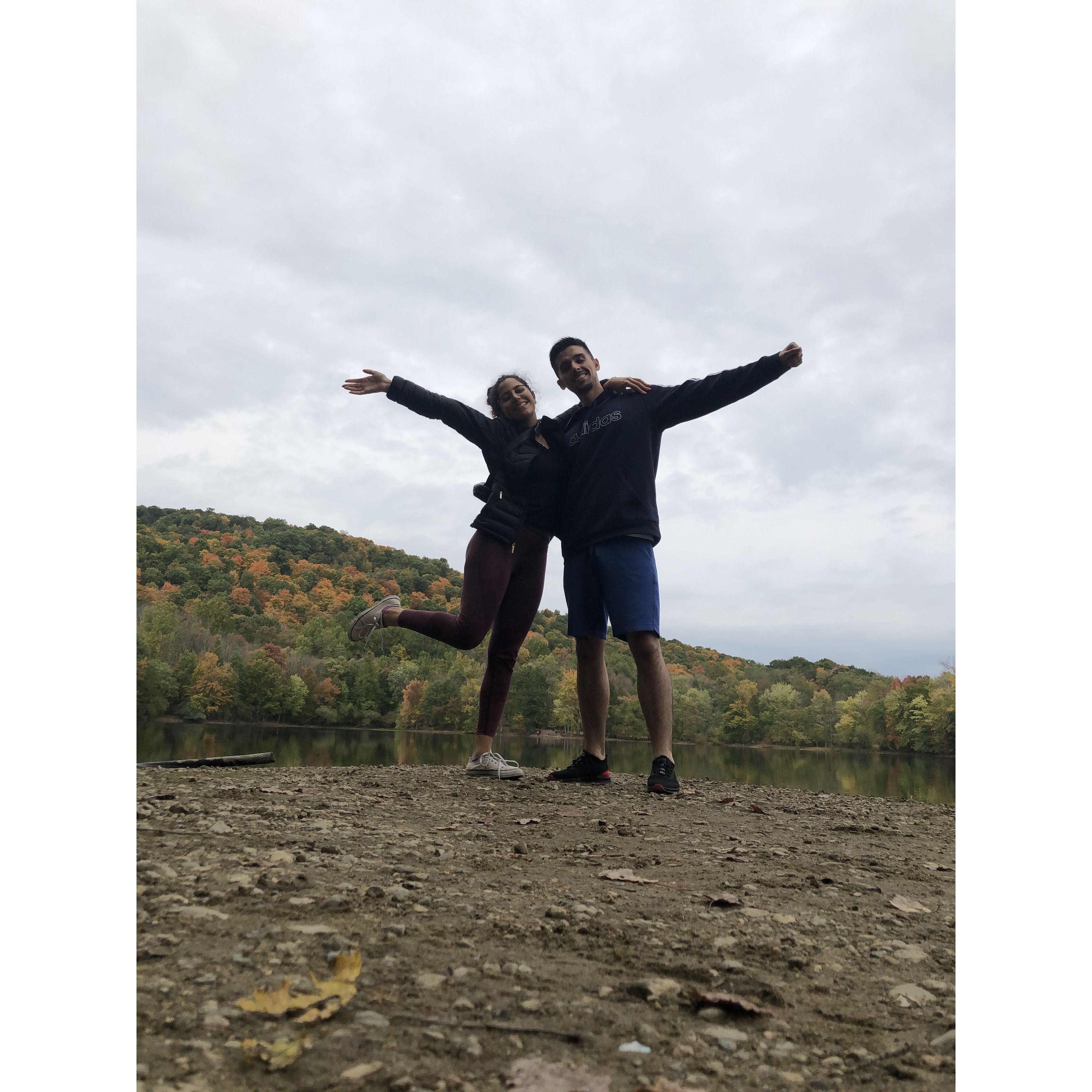 We went on our first fall foliage hikes.