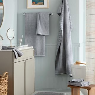 Everyday Textured Windowpane 6-Piece Bath Towel Set