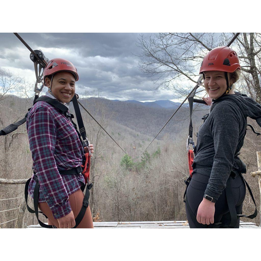 Zip-lining in NC while on a road trip through Lexington, KY and Asheville, NC.
