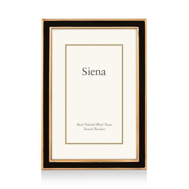 Siena Black Enamel with Gold Frame, 8" x 10"