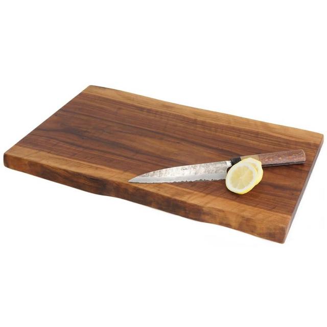 The Boardsmith Walnut Live Edge Charcuterie Board - Large Cutting Board - Gifts For Women And Men - Durable Serving Board For Meat, Veggies, And Fruits