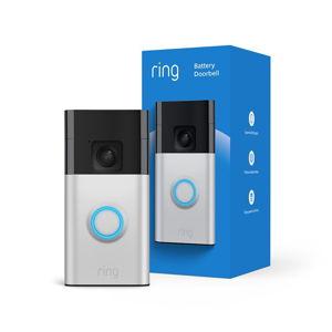 Ring Battery Doorbell, Home or business security with Head-to-Toe video, Live View with Two-Way Talk, and Motion Detection & Alerts, Satin Nickel