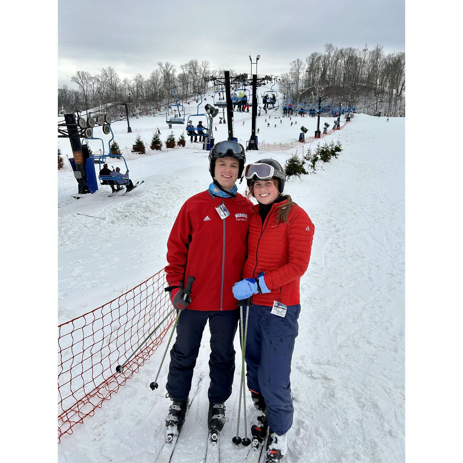 Samantha's first time skiing