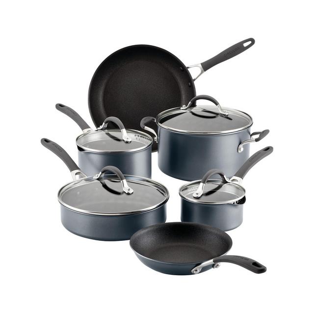 Circulon A1 Series with ScratchDefense Technology Aluminum 10 Piece Nonstick Induction Pots and Pans Cookware Set