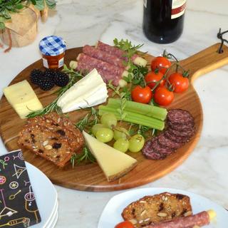 Round Acacia Charcuterie Serving Board
