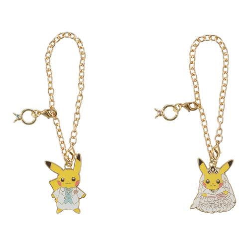 Pokemon Center 2018 Precious Wedding Pikachu Pair charm Key Chain                                        [18070303]