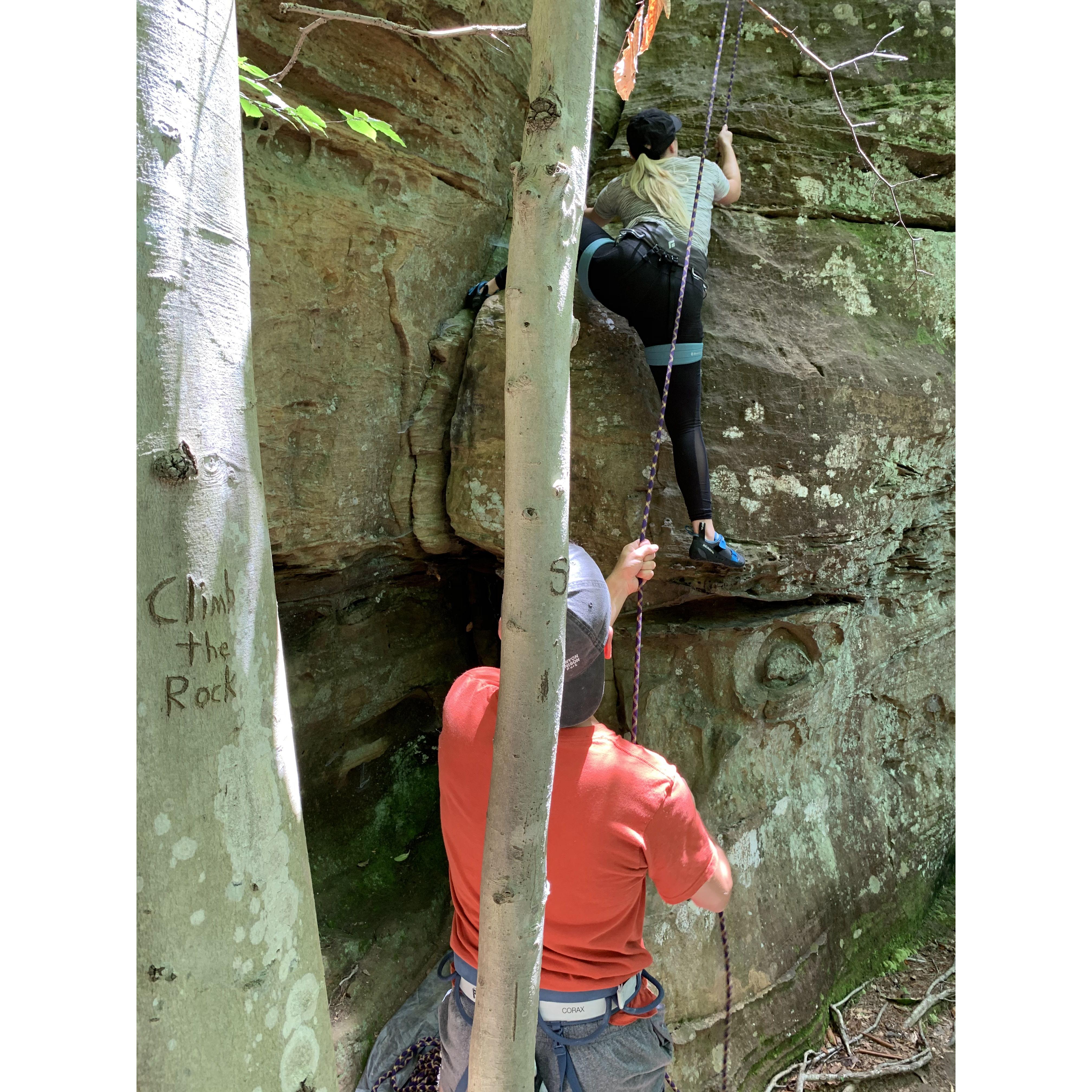 Rock Climbing in Red River Gorge, KY/ July 25th, 2020