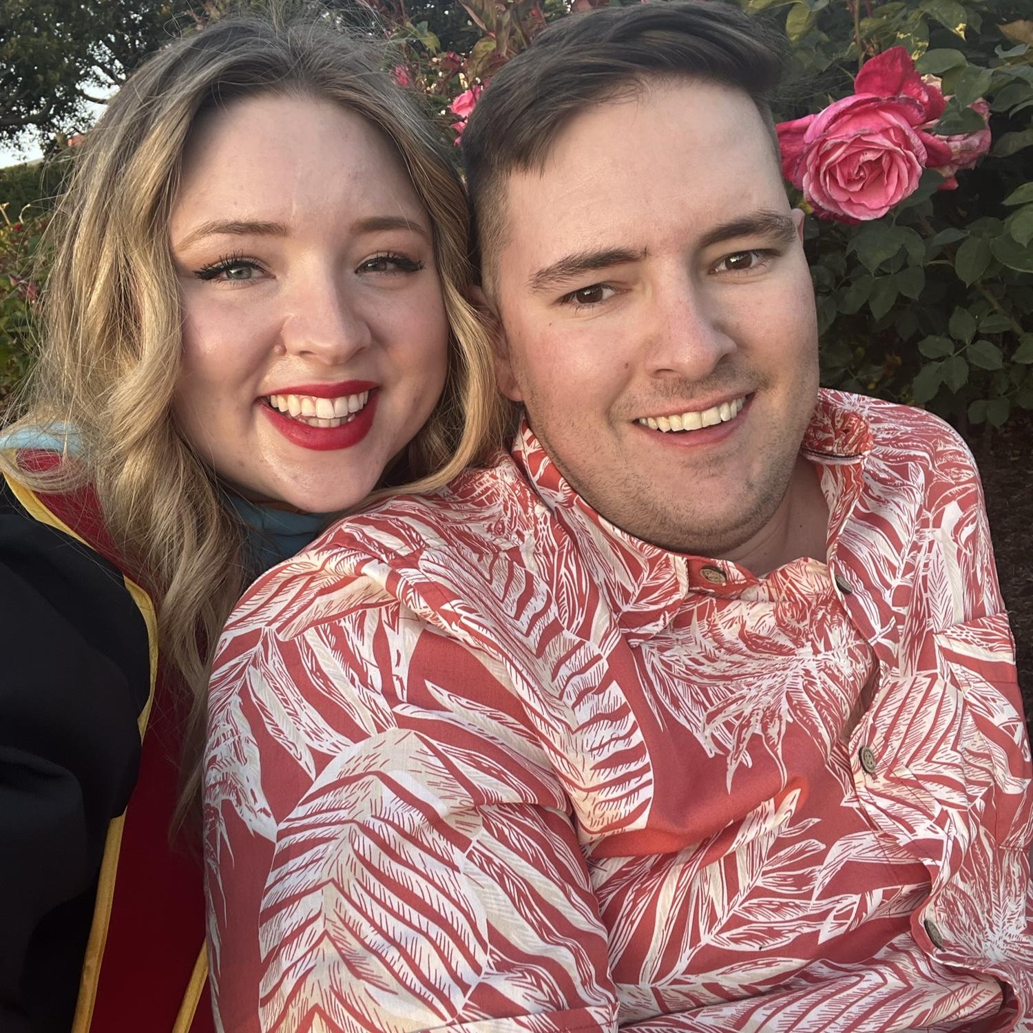 Our first trip - we traveled to Los Angeles for my graduation from USC!