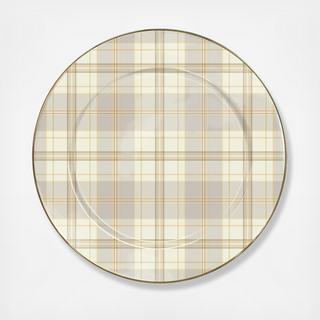 Tartan Latte Stainless Steel Charger