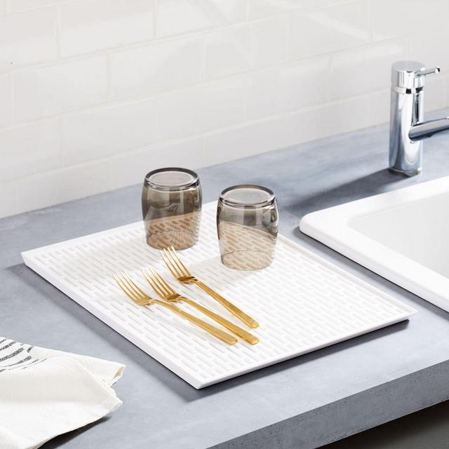 Sink Side Glass Drainer, White