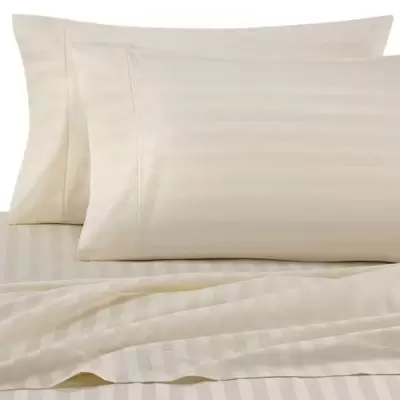 Wamsutta® Damask Stripe 500-Thread-Count PimaCott® King Sheet Set in Ivory