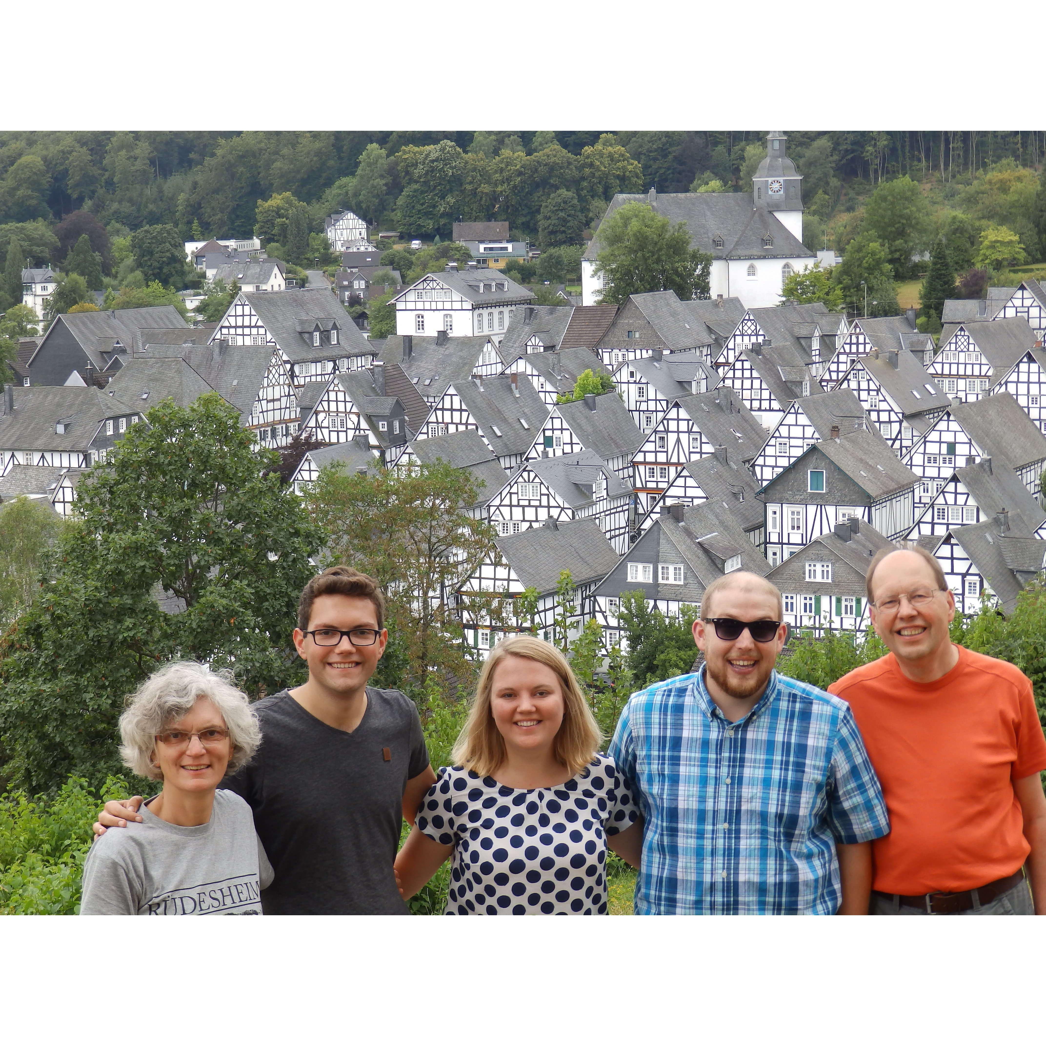 With Camilla's family in Germany