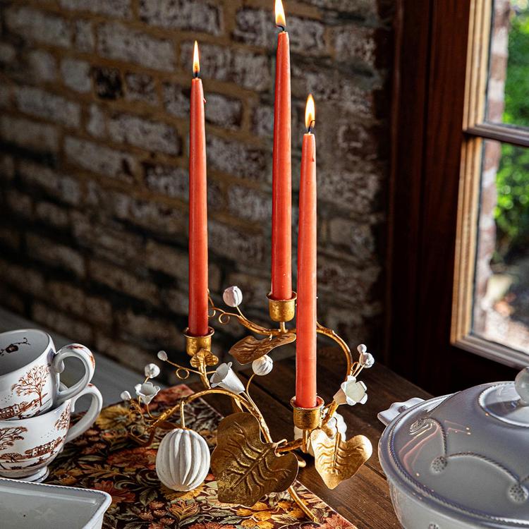 Juliska, Forest Walk Pumpkin & Vine Triple Candlestick Holder | Zola