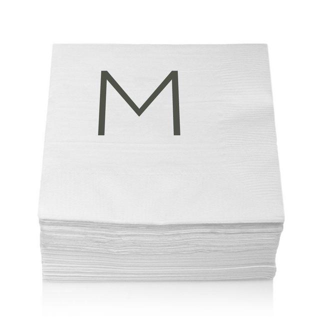 Monogram Beverage Napkins - M