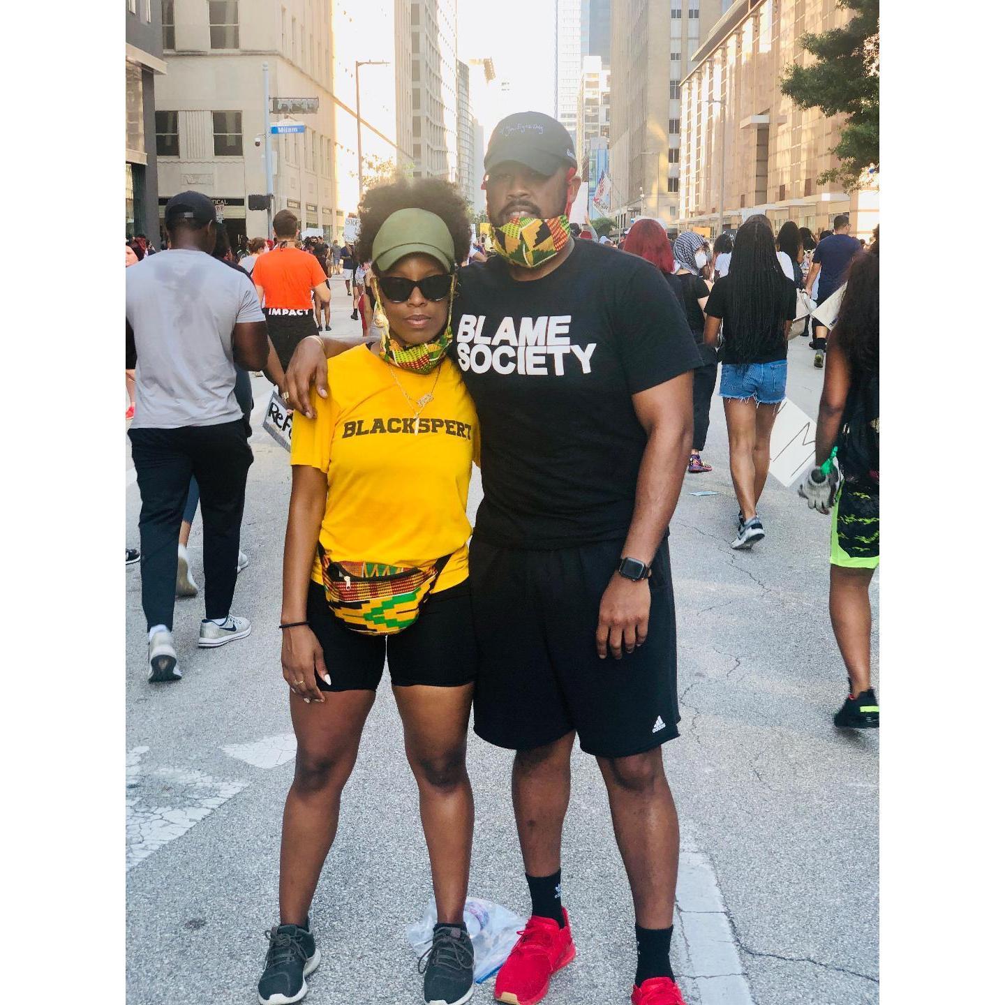 Protesting together, June 2020