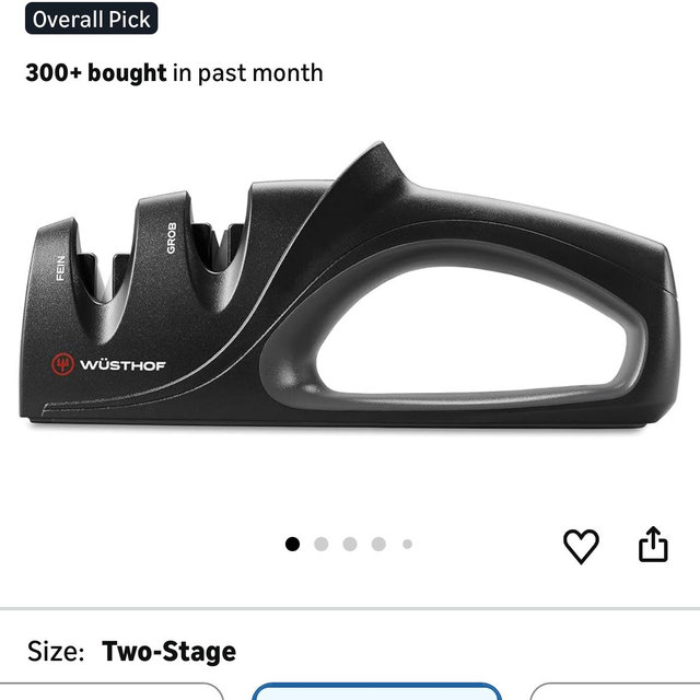 WÜSTHOF 2-Stage Hand-Held Sharpener, Black