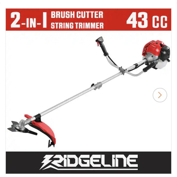 RIDGELINE 43cc 2-Stroke 2 in 1-Gas Brush Cutter and String Trimmer 97026