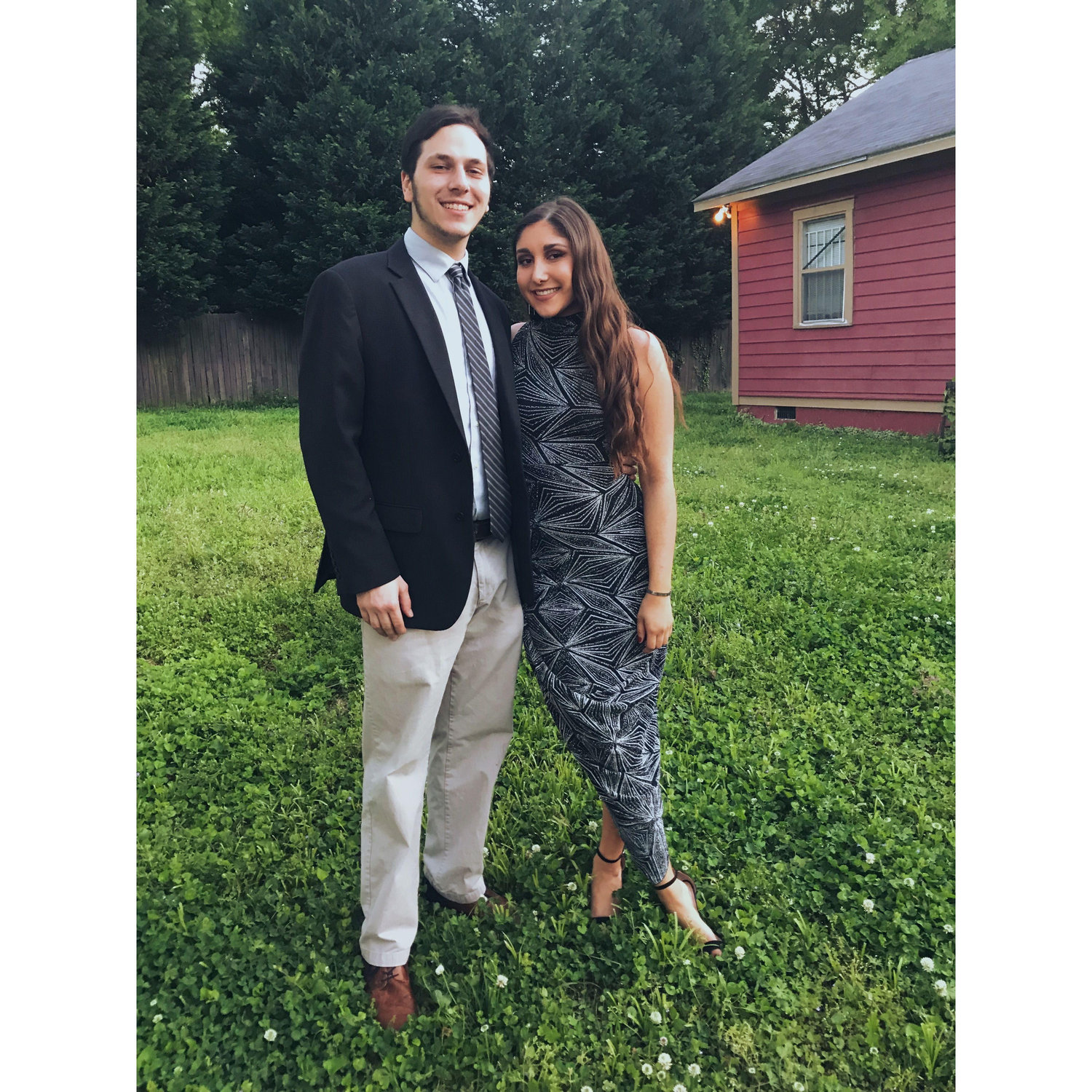 Right before they started dating, Jonathan was Sabrina's date to Phi Mu's formal. The rest is history :)