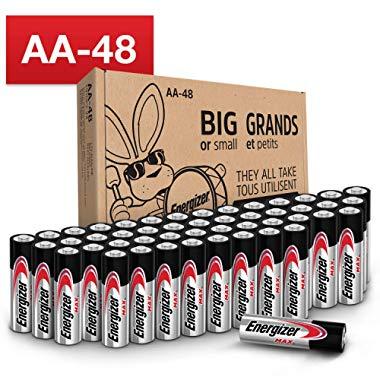 Energizer E91DP-24 AA Batteries (48 Count), Double A Max Alkaline Battery