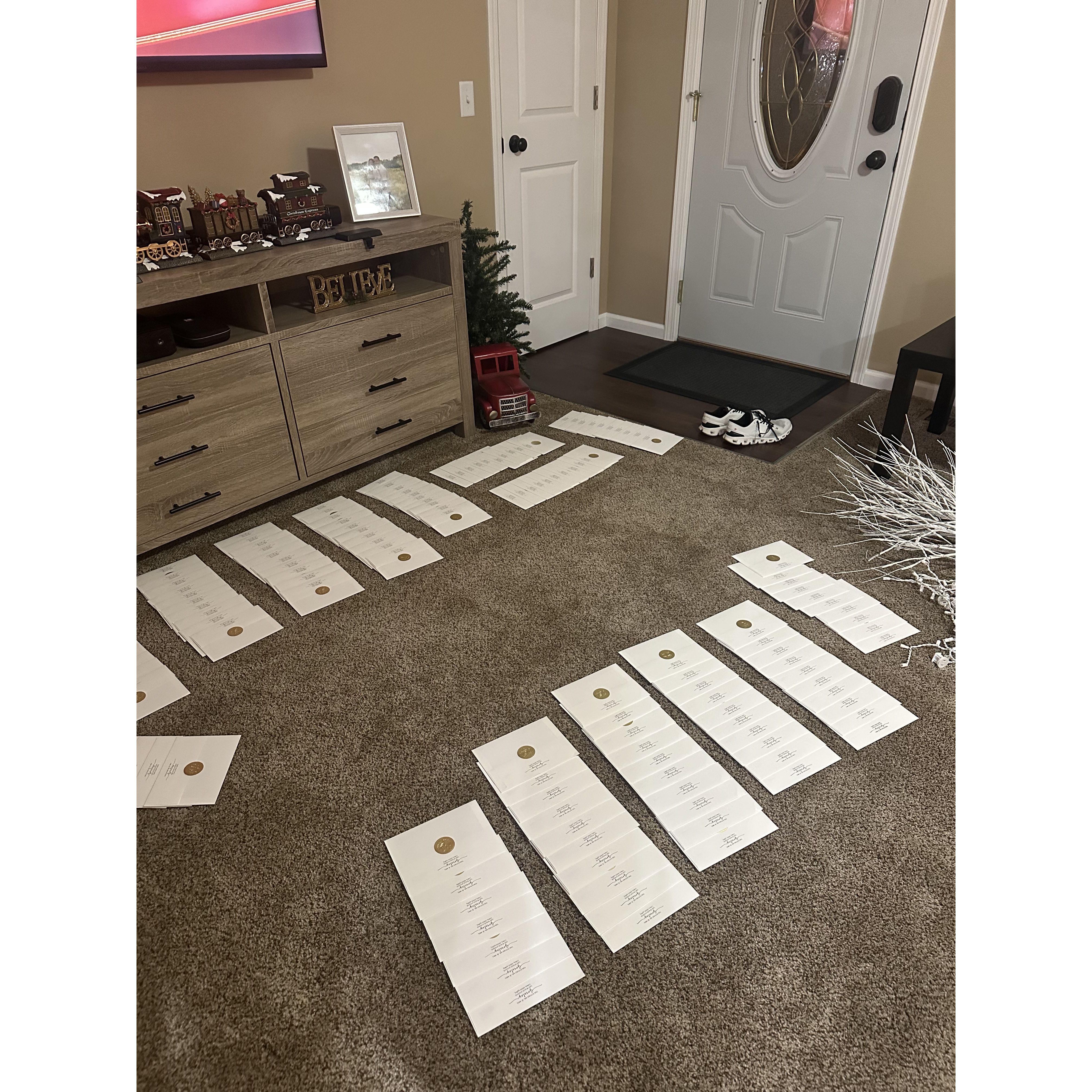 Packing our save the dates!