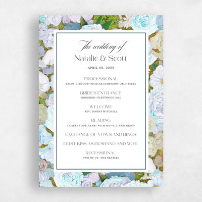 Multi-Colored Wedding Program - Horto