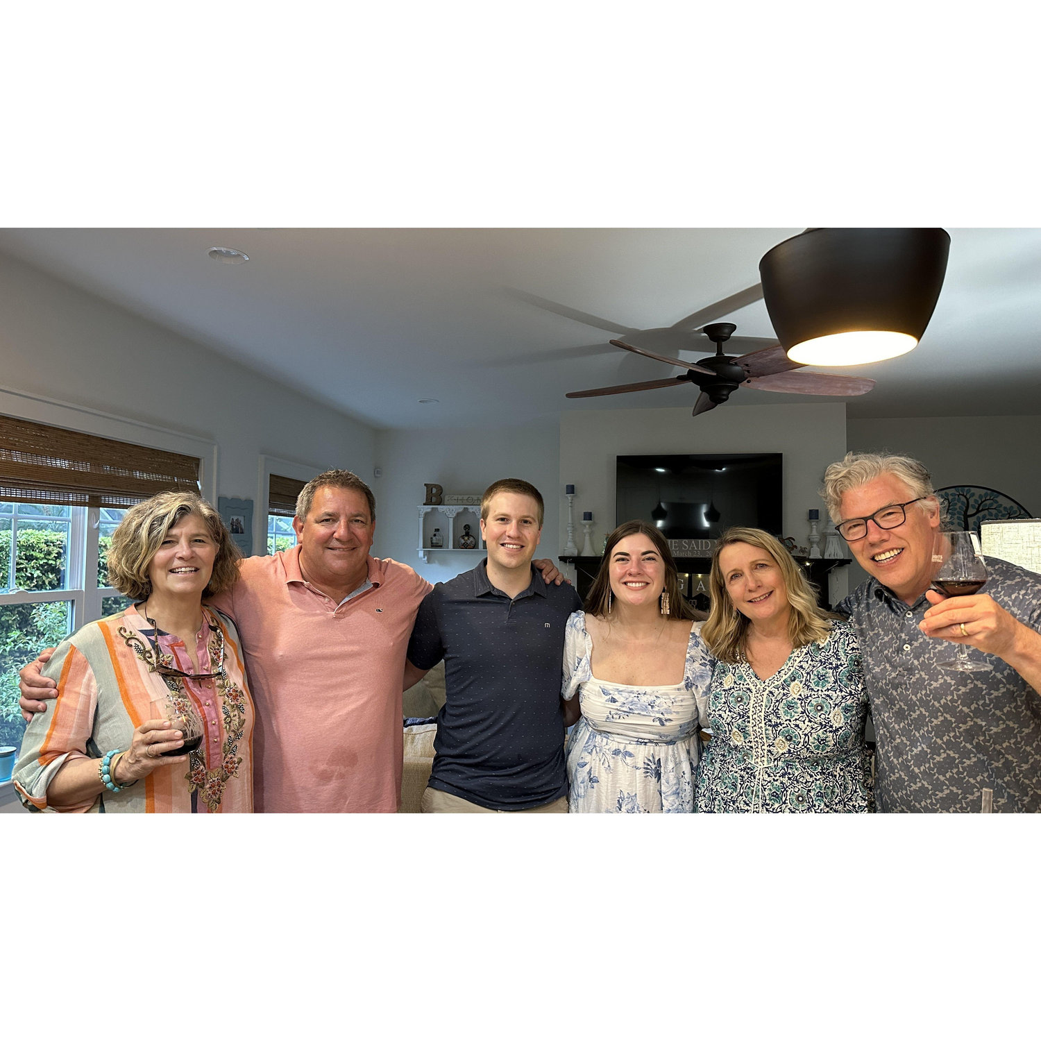 Celebrating our engagement at the perfect engagement party with both of our parents.