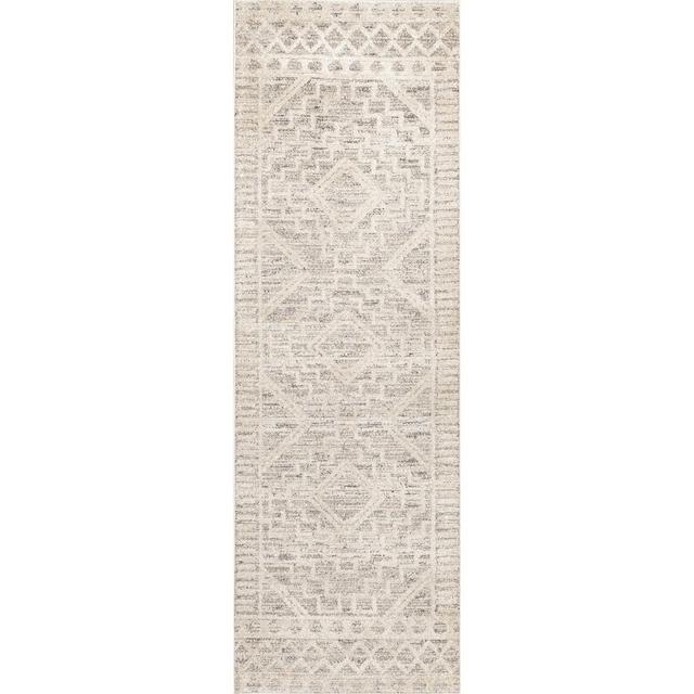 nuLOOM Cameron High Low Textured Moroccan Kitchen Runner Rug - Hallway, Entryway, 2' 8" x 8', Beige