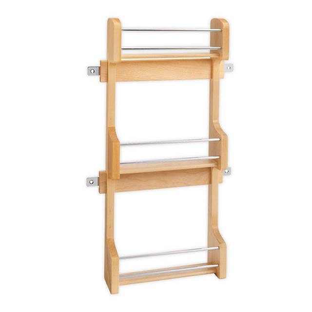 Rev-A-Shelf - 4SR-15 - Small Cabinet Door Mount Wood 3-Shelf Spice Rack