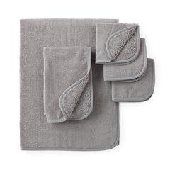 Ultra-Plush Towel Set, 1 Bath, Hand & Body and Face Pack - Graphite