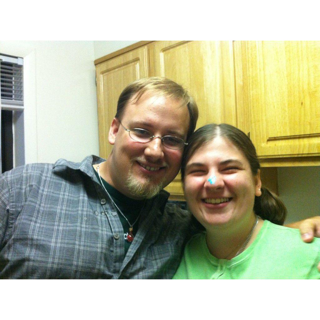 Making cupcakes for Gary's birthday. (2011)