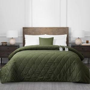 Brookstone Heated Blanket - King Olive Green