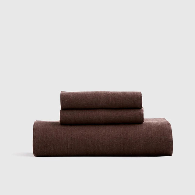 European Linen Fitted Sheet Set - Queen