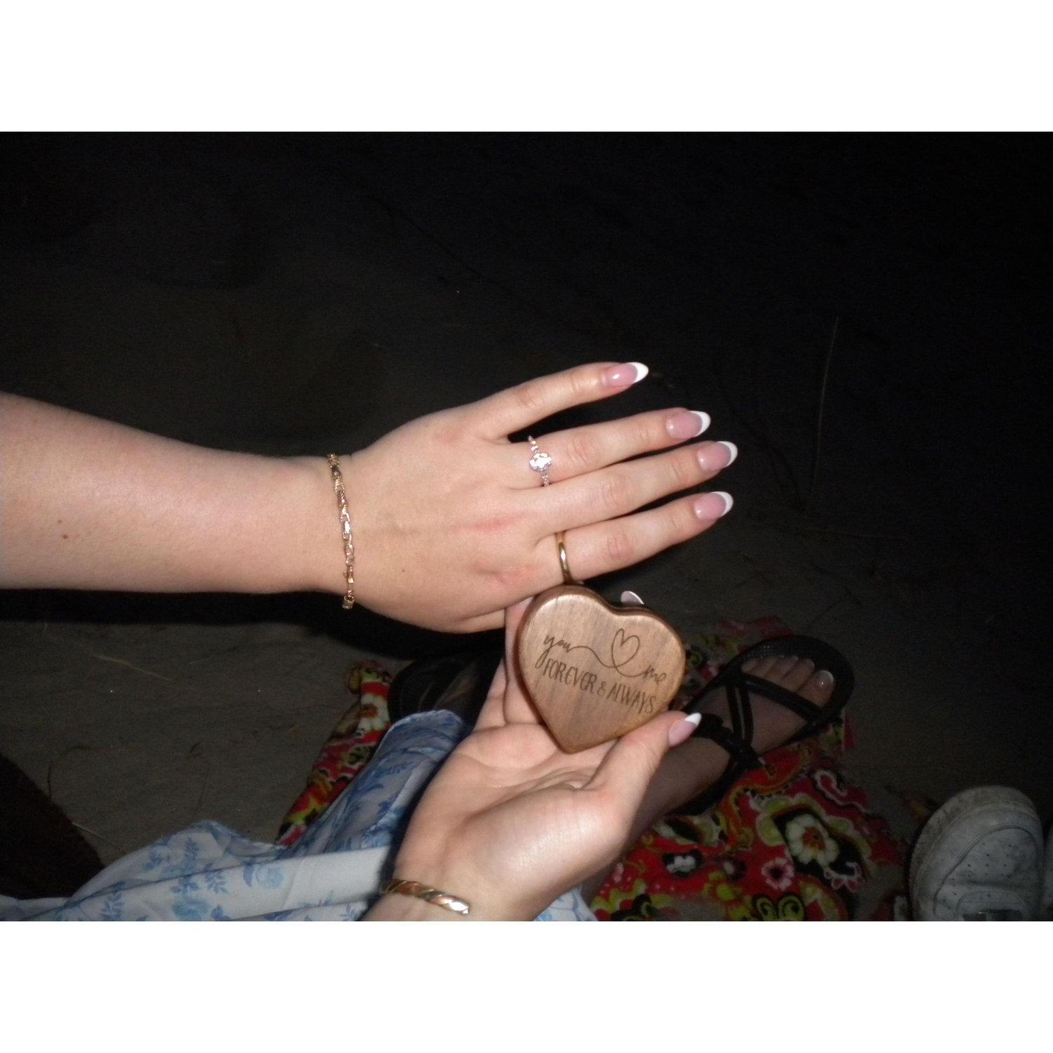 "Forever & Always" and "Always & Forever" is our saying to one another. Fun fact, this winter we are planning on hand making our ring boxes in Bryce's Grandpa's wood shop!