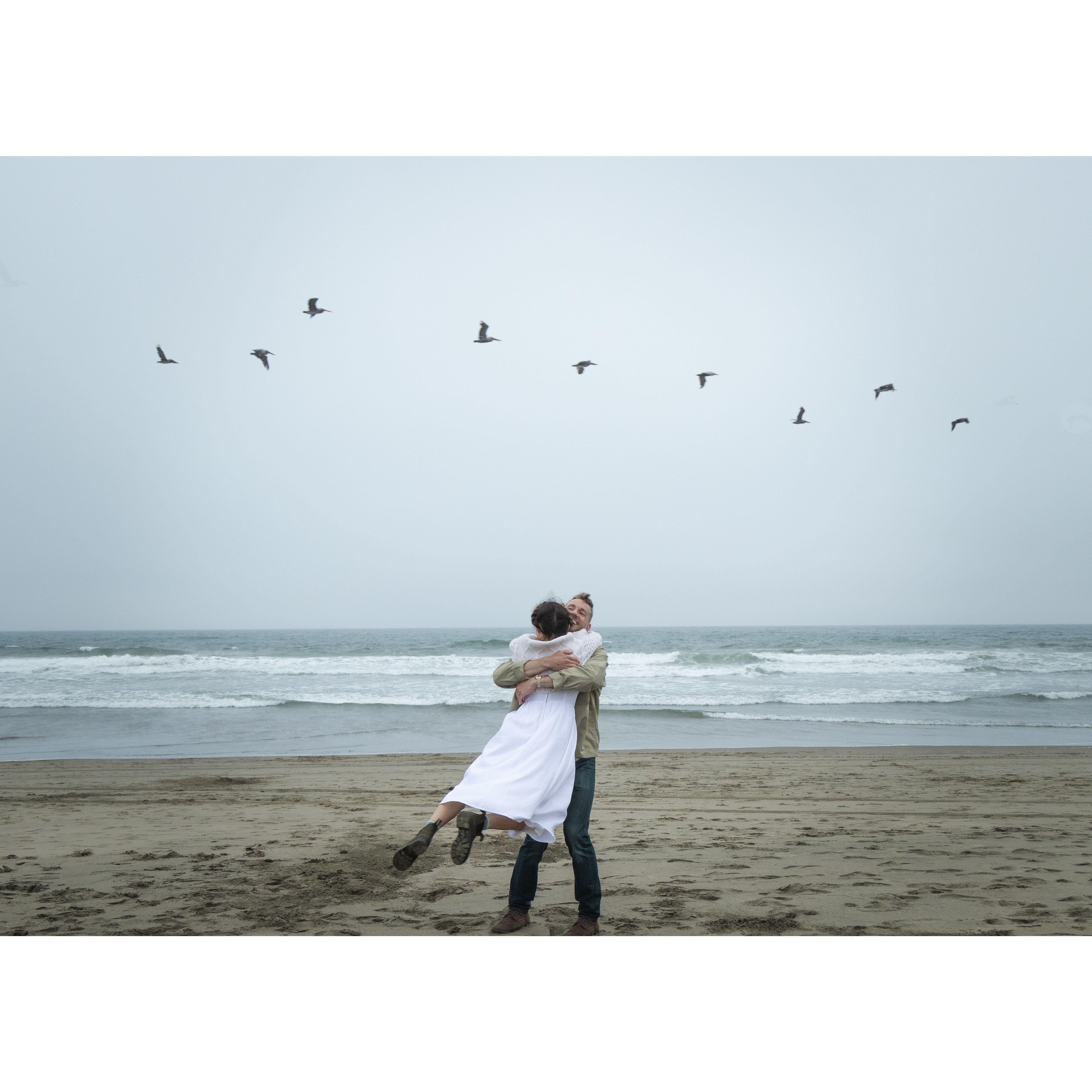 Becca Rothberg Original :) Engagement shots at Ocean Beach, SF. c: 2023