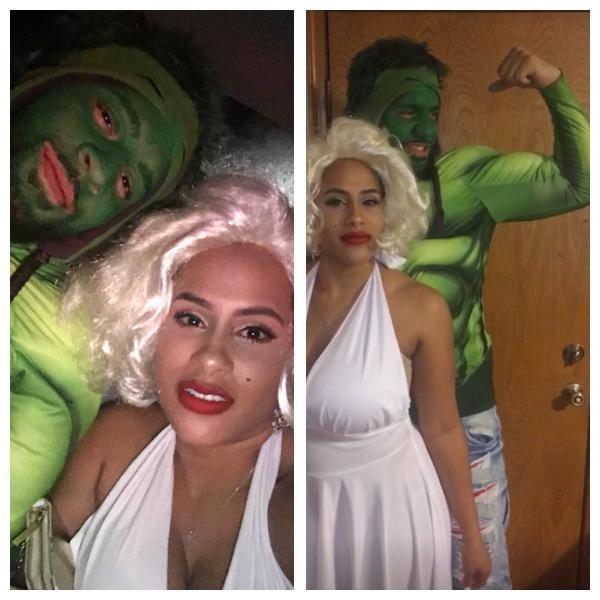 Halloween 2017
Marilyn Monroe and The Incredible Hulk