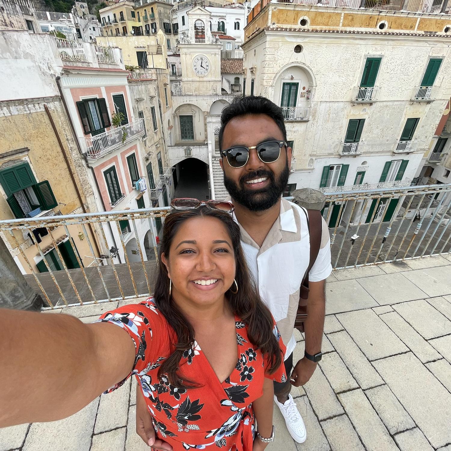 A selfie with the beautiful city of Atrani, Italy