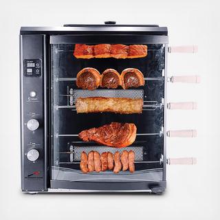 Brazilian Gas Rotisserie Grill, 5-Skewer and Upper Tray Set
