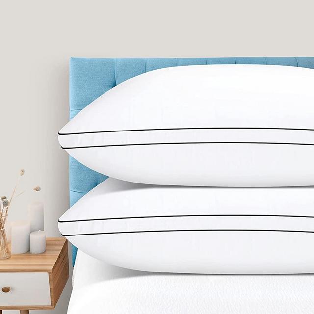 Pillows Queen Size Set of 2, Bed Pillows for Sleeping 2 Pack, Queen Pillows Down Alternative Hotel Luxury Pillow for Side and Back Sleepers, Soft & Comfortable (20 X 30)
