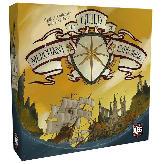 AEG: The Guild of Merchant Explorers - Board Game, Explore The World, Establish New Settlements, 1-4 Players, Ages 10+, 45 Min Play Time, Solo Play